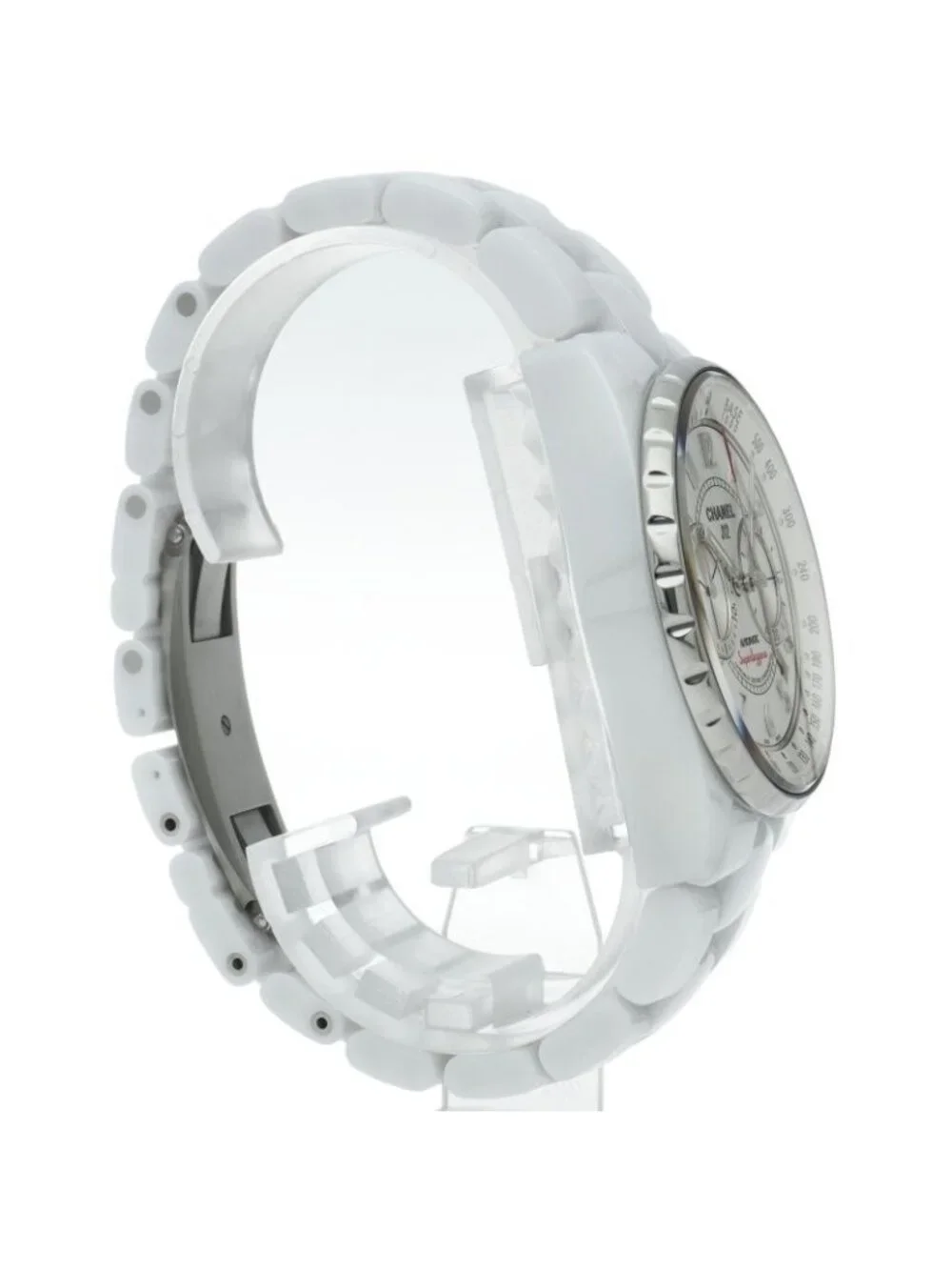 Chanel Superleggera Chronograph Ceramic Watch White Polished